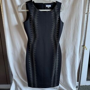 NWT 6 Calvin Klein Black Sleeveless Dress